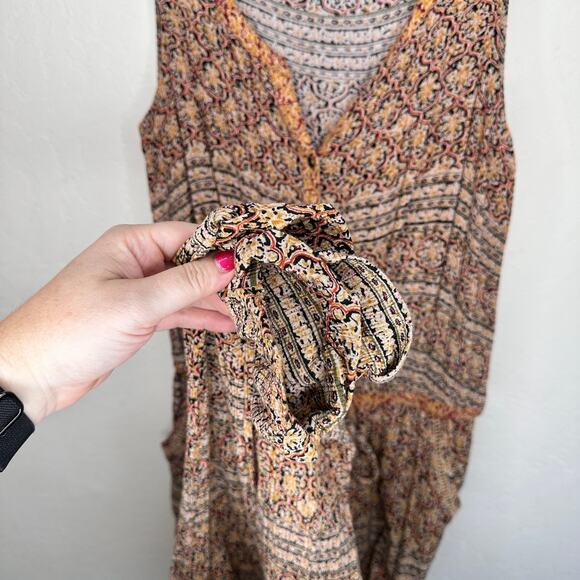 Anthropologie Lilka Dani Sleeveless Floral Tie Waist Straight Leg Jumpsuit Small - Picture 11 of 16